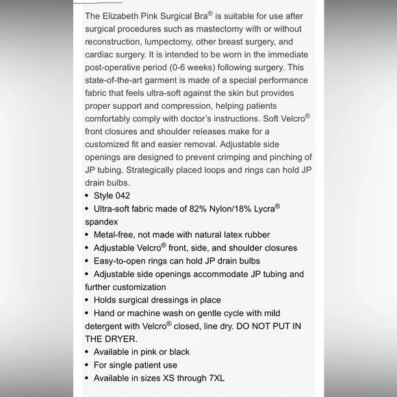 Masthead Elizabeth Surgical Bra Good used - Picture 4 of 11